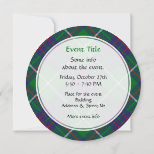 Clan MacIntyre Chasse Tartan Invitation