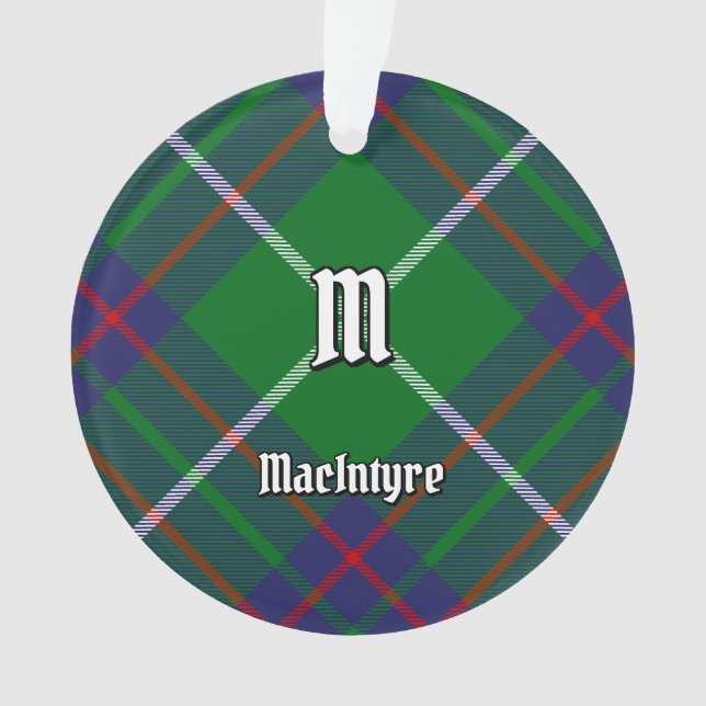 Clan MacIntyre Chasse Tartan Ornament (devant)