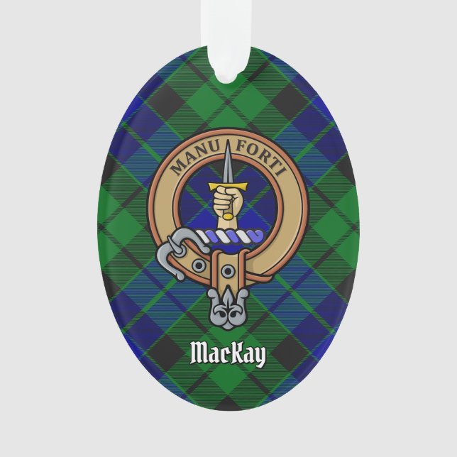 Clan MacKay Crest sur Tartan (devant)