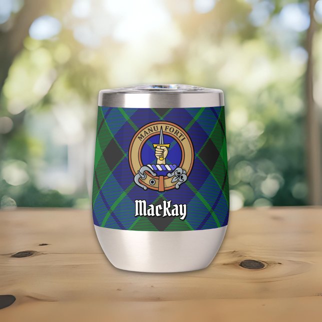 Clan MacKay Crest sur Tartan (Créateur téléchargé)
