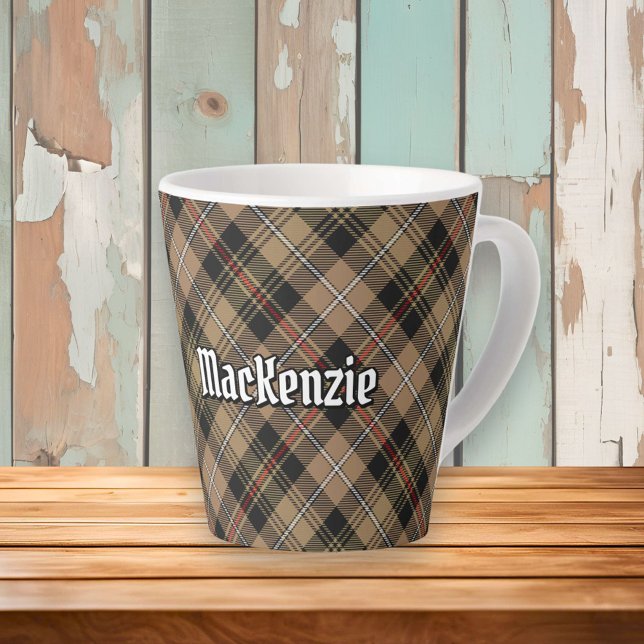 Clan MacKenzie Chasse Brown Tartan Latte Mug (Créateur téléchargé)