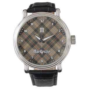 Clan MacKenzie Chasse Montre Tartan Brown