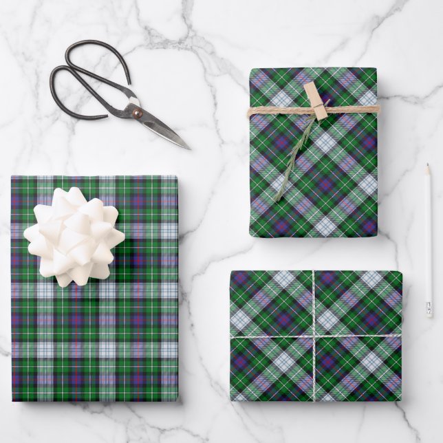 Clan MacKenzie Robe Tartan Envelopper feuilles pap (Recto)