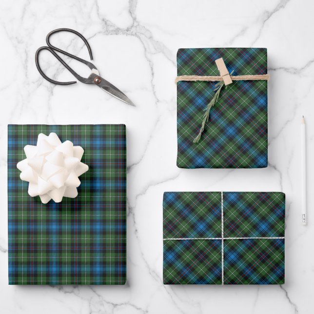 Clan MacKenzie Tartan Envelopper les feuilles de p (Recto)