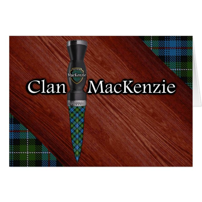 Clan MacKenzie Tartan Sgian Dubh lame (Devant horizontal)