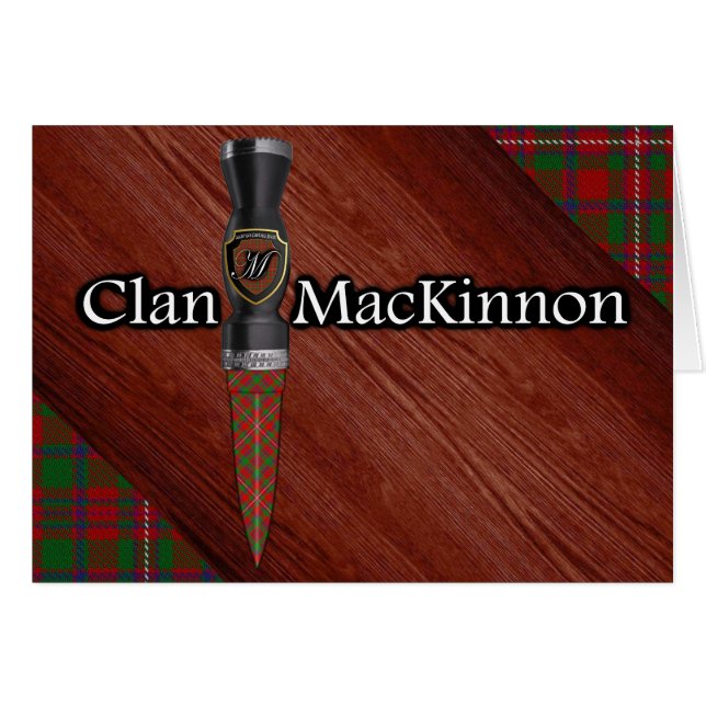 Clan MacKinnon Tartan Sgian Dubh Blade (Devant horizontal)