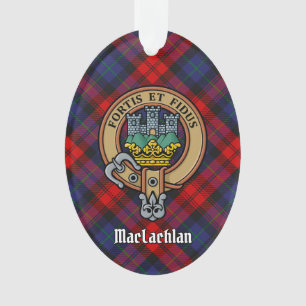 Clan MacLachlan Crest sur Tartan