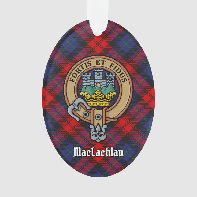 Clan MacLachlan Crest sur Tartan (devant)