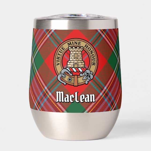 Clan MacLean Crest sur Tartan (Avant)