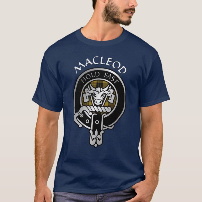 Clan MacLeod Crest & T-Shirt Tartan (Devant)
