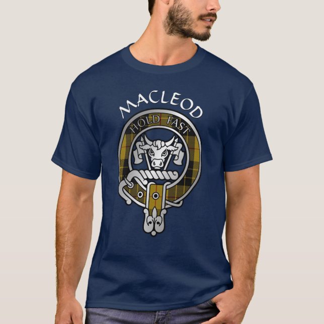 Clan MacLeod Crest & T-Shirt Tartan (Devant)