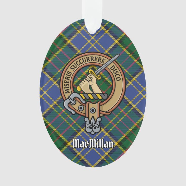 Clan MacMillan Crest sur la chasse Tartan (devant)