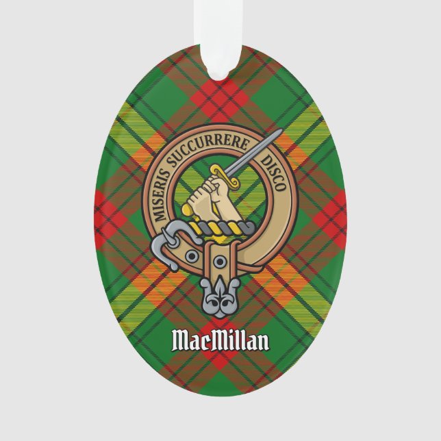 Clan MacMillan Crest sur Tartan (devant)