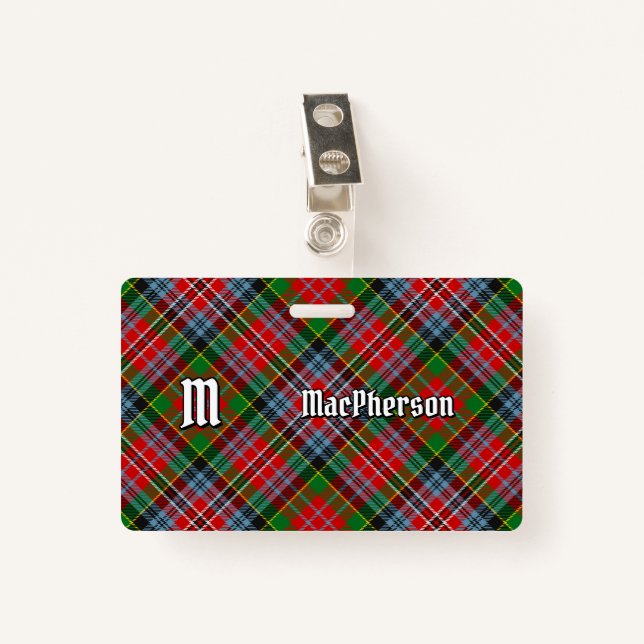 Clan MacPherson Badge Tartan (Devant avec clip)