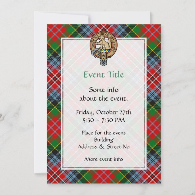 Clan MacPherson Crest Invitation (Devant)