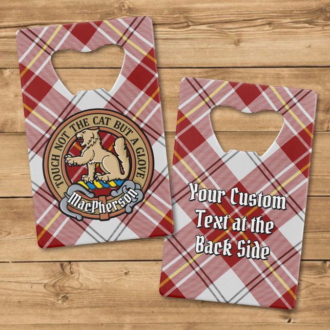 Clan MacPherson Crest sur la robe rouge Tartan (Créateur téléchargé)