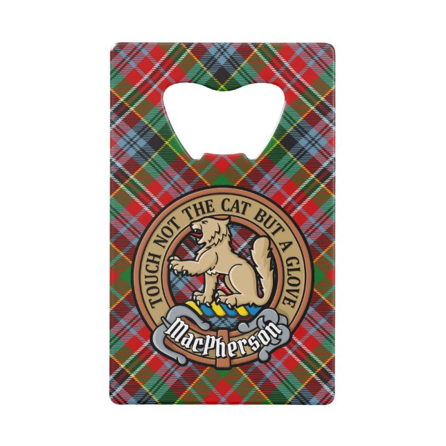 Clan MacPherson Crest sur Tartan (Devant)