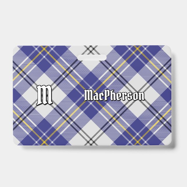 Clan MacPherson Robe Bleue Badge Tartan (Avant)