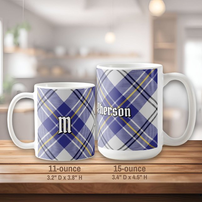 Clan MacPherson Robe Bleue Tartan Café Mug (Créateur téléchargé)