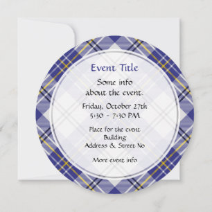 Clan MacPherson robe bleue Tartan Invitation