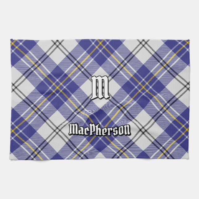 Clan MacPherson Robe Bleue Tartan Serviette de cui (Horizontal)
