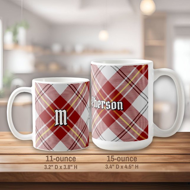 Clan MacPherson Robe Rouge Tartan Café Mug (Créateur téléchargé)