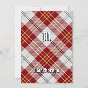 Clan MacPherson Robe Rouge Tartan Invitation