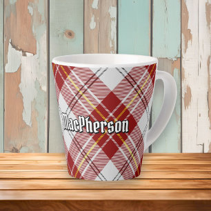 Clan MacPherson Robe Rouge Tartan Latte Mug