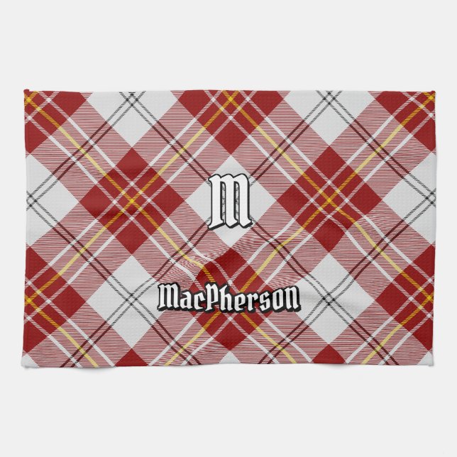 Clan MacPherson Robe Rouge Tartan Serviette de cui (Horizontal)