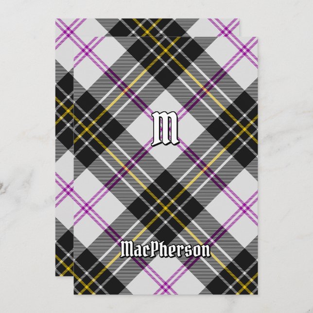 Clan MacPherson robe Tartan Invitation (Devant / Derrière)