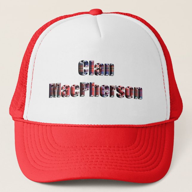 Clan Macpherson Tartan Nom, Truckers Casquette (Devant)