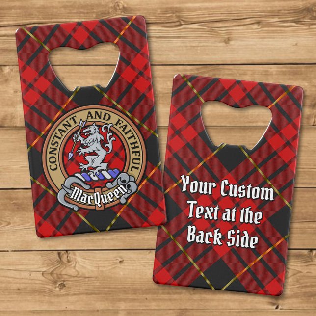Clan MacQueen Crest sur Tartan (Créateur téléchargé)