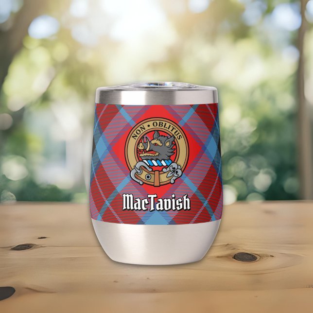 Clan MacTavish Crest sur Tartan (Créateur téléchargé)