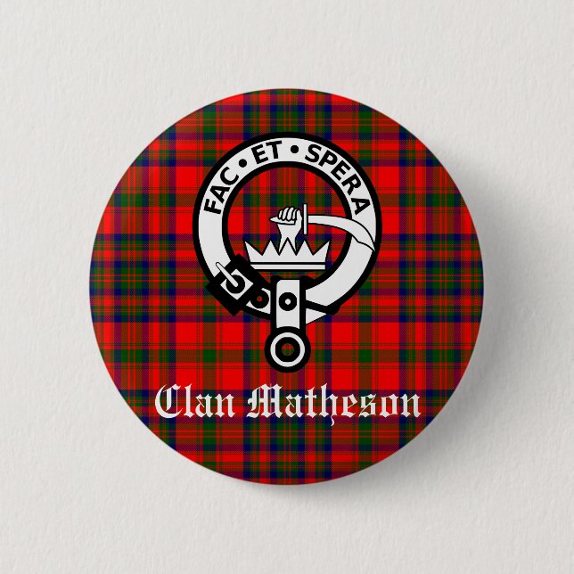 Clan Matheson Crest Badge et Tartan (Devant)