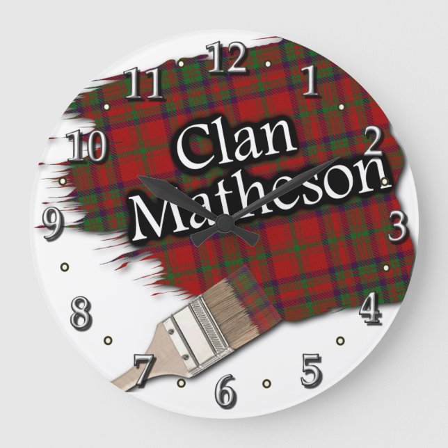 Clan Matheson Tartan Peinture horloge (Recto)