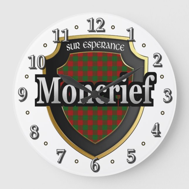Clan Moncrief Tartan Ecosse Dream Horloge (Recto)