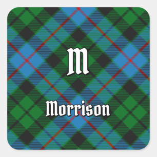 Clan Morrison Chasse Tartan Carré Sticker