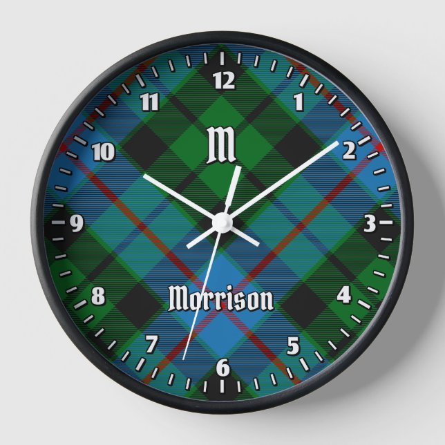 Clan Morrison Chasse Tartan Grande Horloge (Recto)