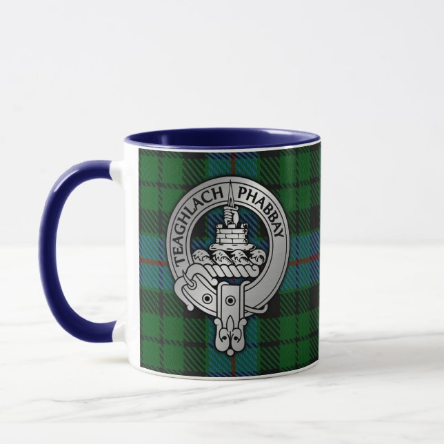 Clan Morrison Crest & Hunting Tartan Mug (Gauche)