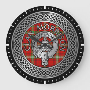 Clan Morrison Crest & Tartan Knot Grande horloge