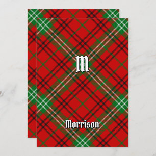 Clan Morrison Red Tartan Invitation