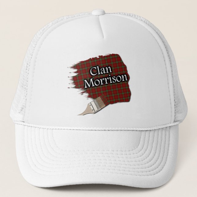 Clan Morrison Tartan Paint Brush Casquette (Devant)