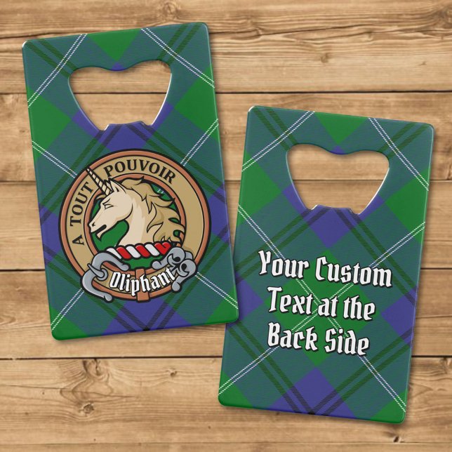 Clan Oliphant Crest sur Tartan (Créateur téléchargé)