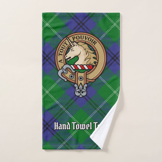 Clan Oliphant Crest sur Tartan (Serviette à main)