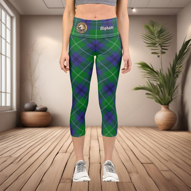Clan Oliphant Tartan Capri Leggings (Créateur téléchargé)
