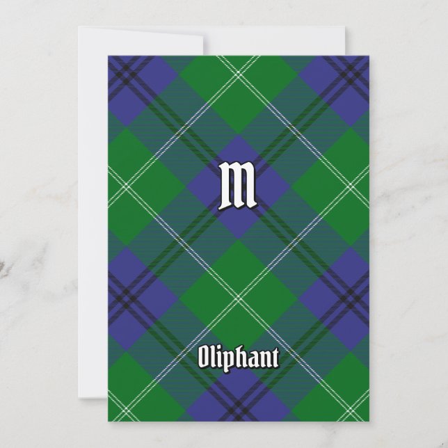 Clan Oliphant Tartan Invitation (Devant)