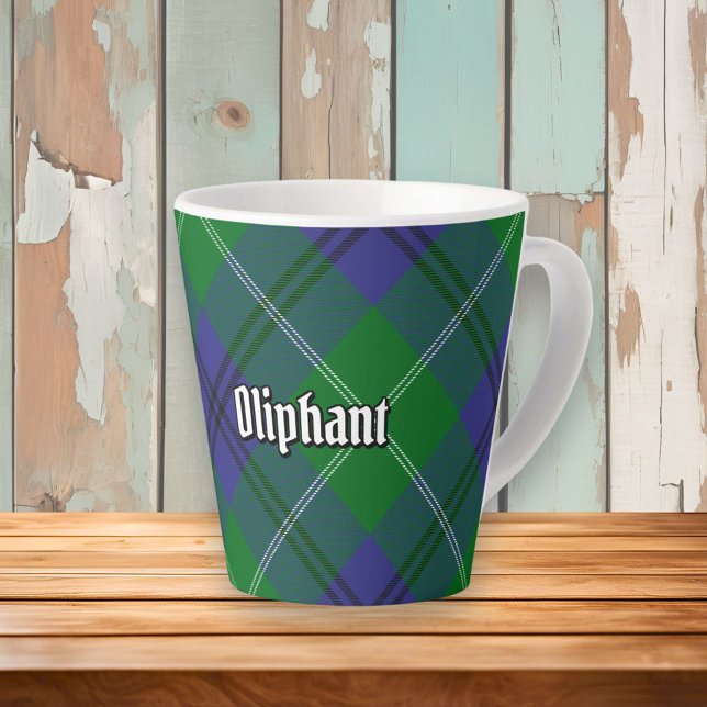 Clan Oliphant Tartan Latte Mug (Créateur téléchargé)