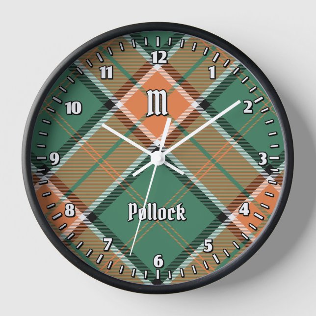 Clan Pollock Tartan Grande horloge (Recto)