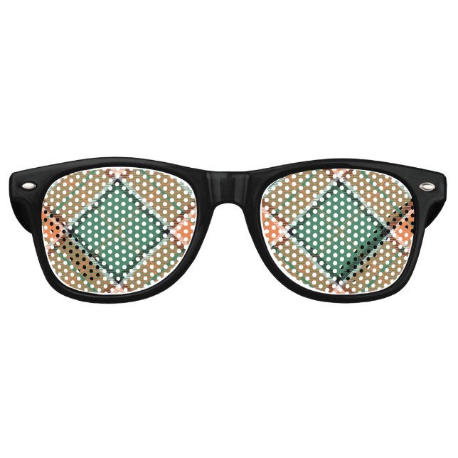 Clan Pollock Tartan Retro Lunettes de soleil (Devant)
