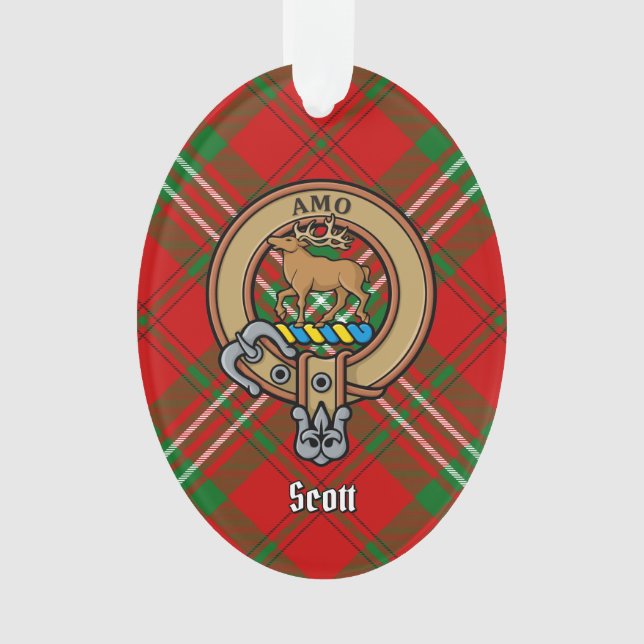 Clan Scott Crest au-dessus de l'ornement de tarte  (devant)